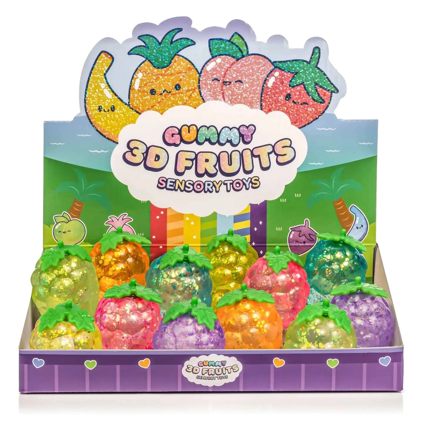 Kawaii Slime Company Toys > Fidget Toys Kawaii Slime: Sensory Squishy Toy - Gummy 3D Fruits 810154370290 GUM3DFRU_9517