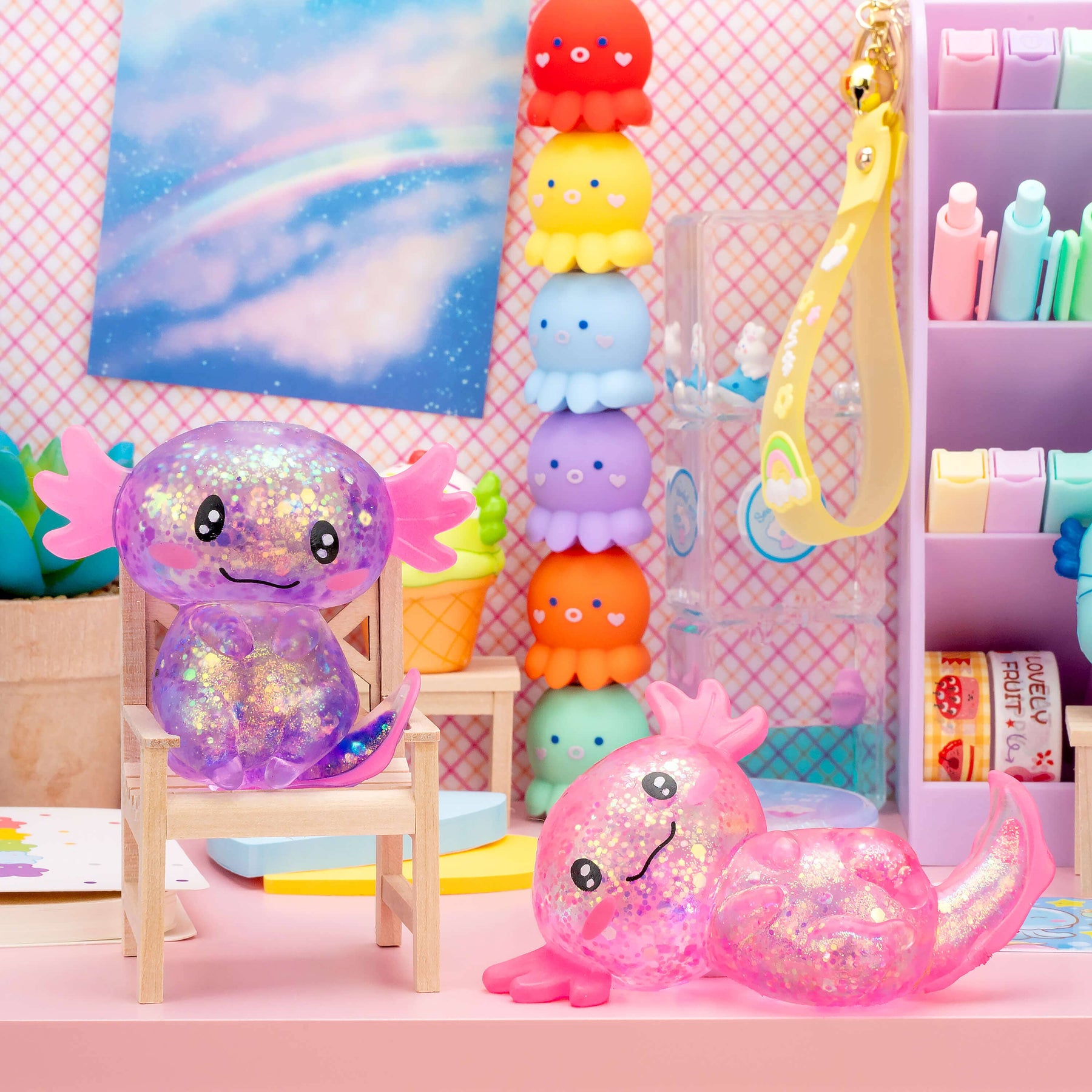 Kawaii Slime Company Toys Gummy Axolotl Pets Sensory Squishy Toy (12pcs/case) 810154370030 GUMAXOPET_9490