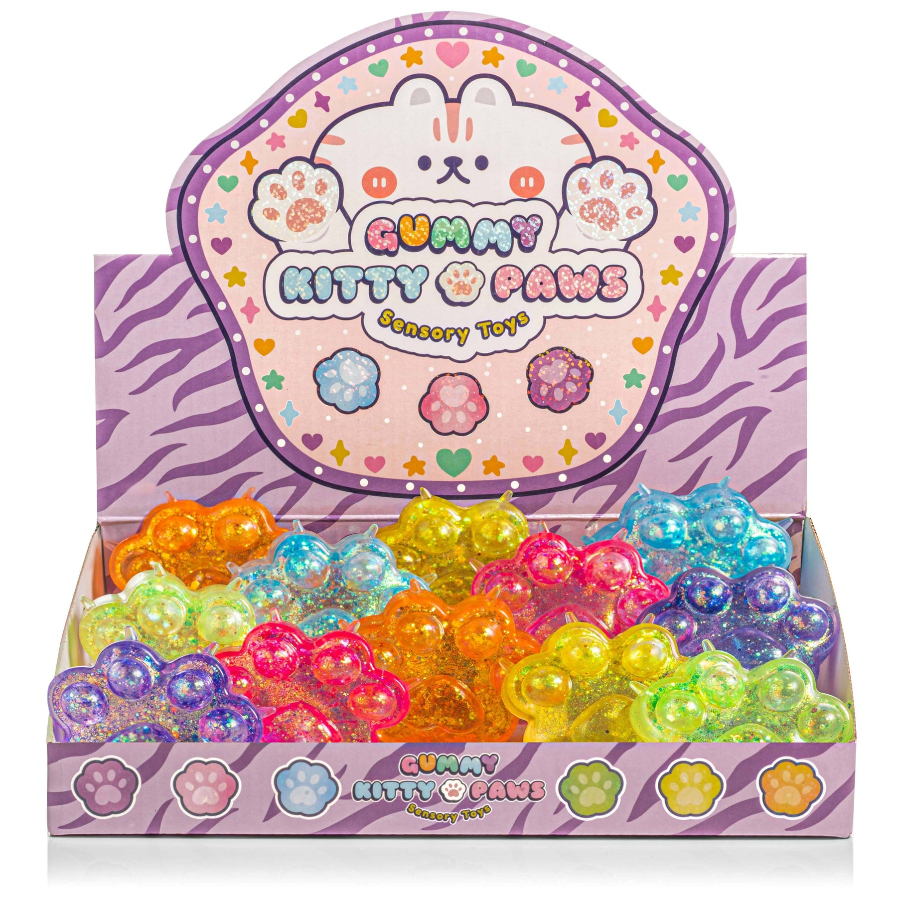 Kawaii Slime Company Toys Gummy Kitty Paws Squishy Sensory Toy (12pcs/case) 810154370047 GUMKITPAW_9489