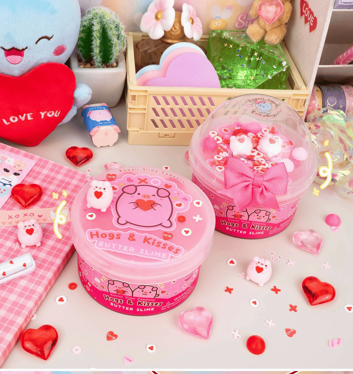 Kawaii Slime Company Toys Hogs & Kisses Butter Signature Dome Slime 857488008505 HOGANDKIS_9491