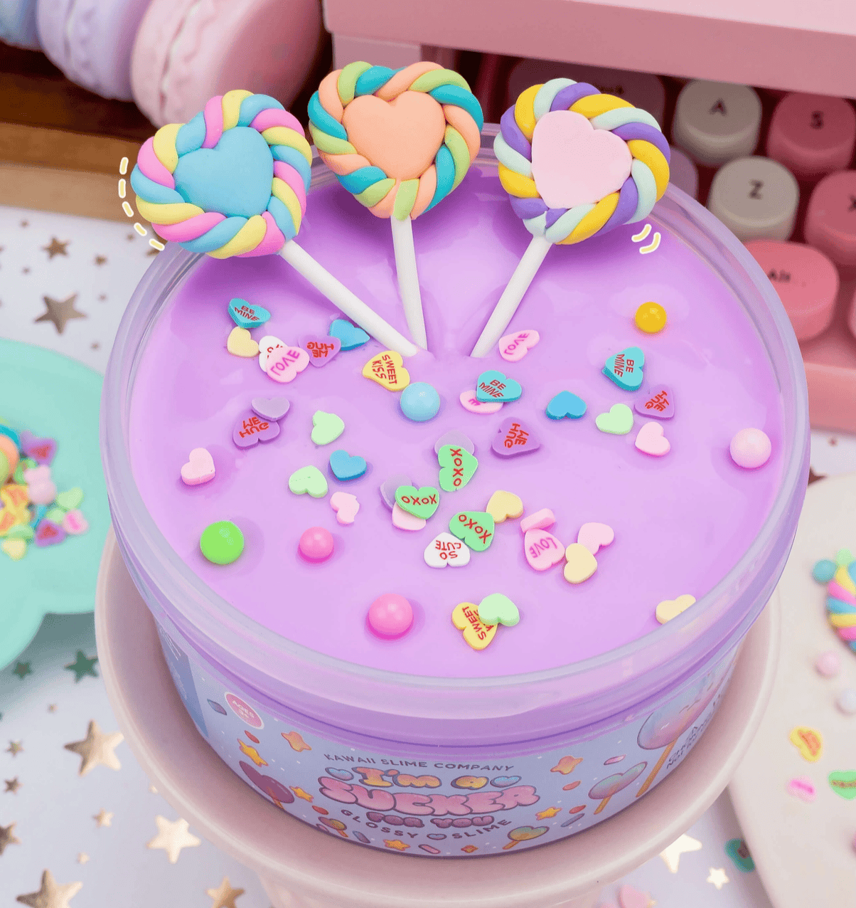 Kawaii Slime Company Toys I'm A Sucker For You Glossy Signature Dome Slime 810154373567 IMASUC_1378