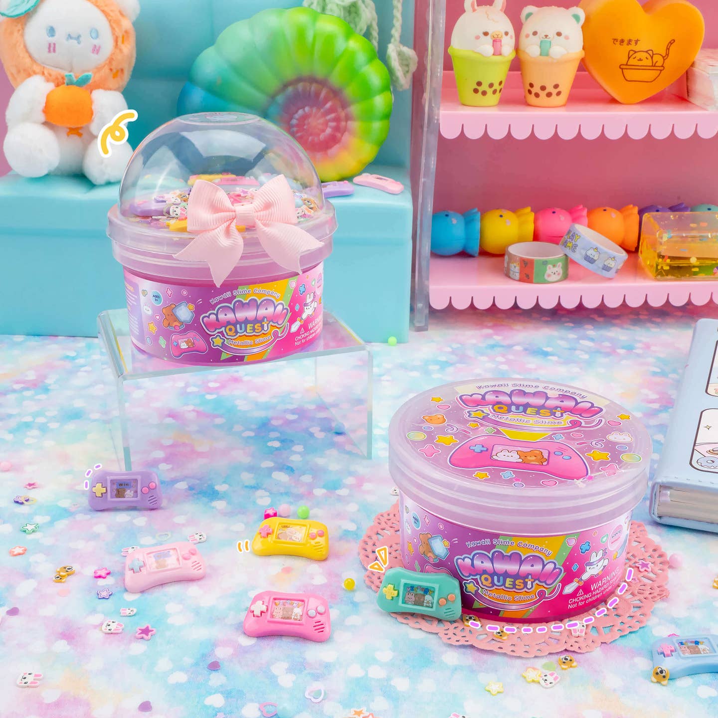 Kawaii Slime Company Toys Kawaii Quest Metallic Signature Dome™ Slime 810154374045 KAWQUEMET_1471