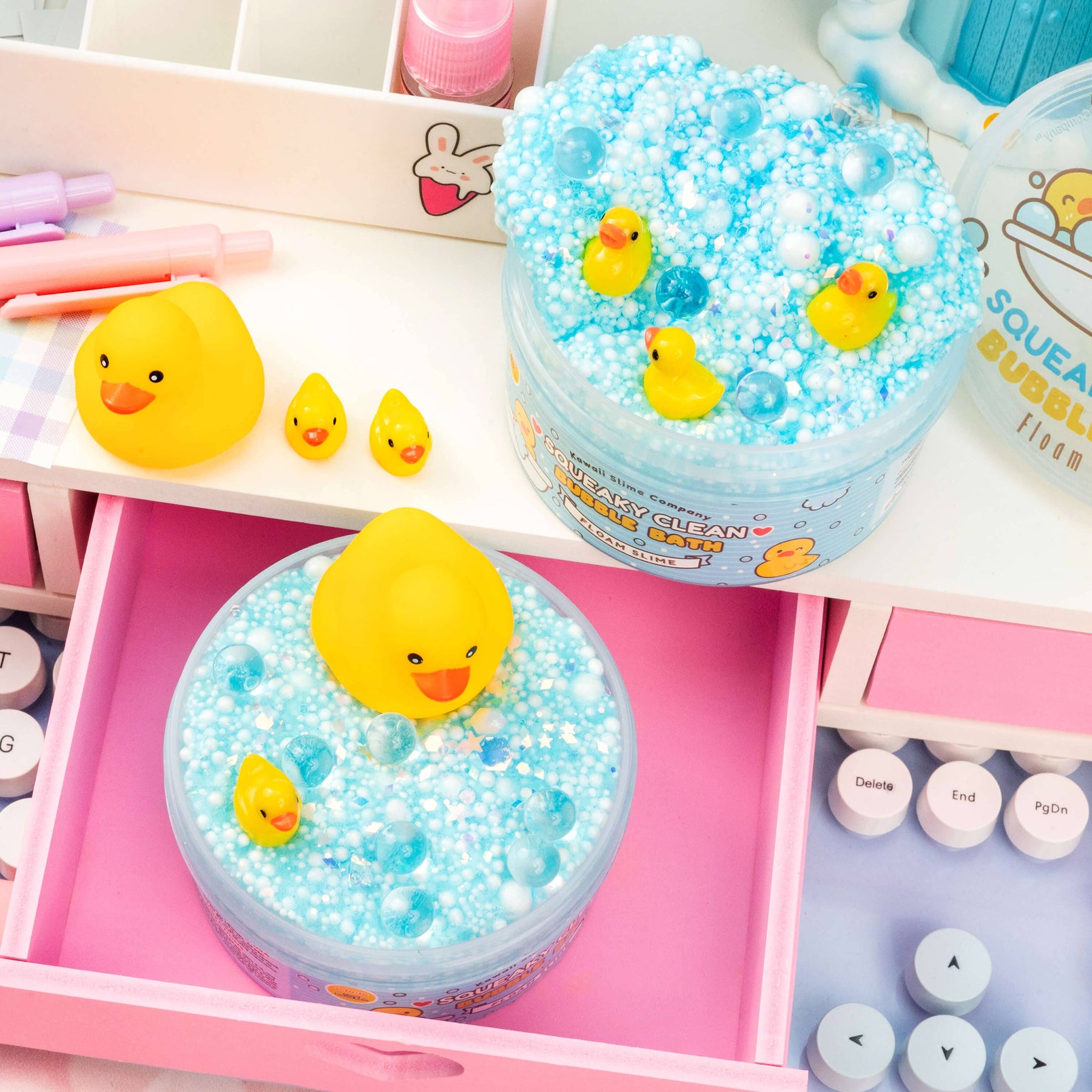 Kawaii Slime Company Toys Squeaky Clean Bubble Bath Floam Slime (4pcs/case) 810154370979 SQUCLEDUC_6313