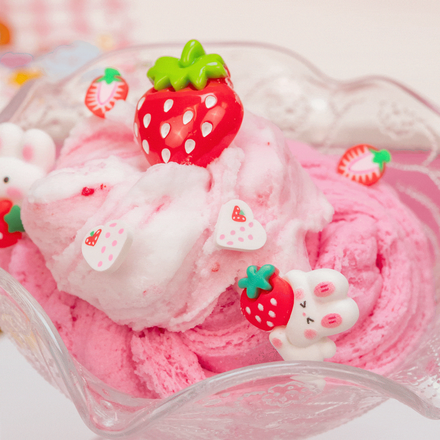 Kawaii Slime Company Toys Straw-Bunny Sponge Cake Cloud Creme Signature Dome™ Slime (4pcs/case) 810154370269 STRSPOCAK_9039