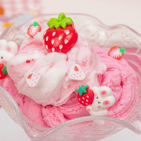 Kawaii Slime Company Toys Straw-Bunny Sponge Cake Cloud Creme Signature Dome™ Slime (4pcs/case) 810154370269 STRSPOCAK_9039