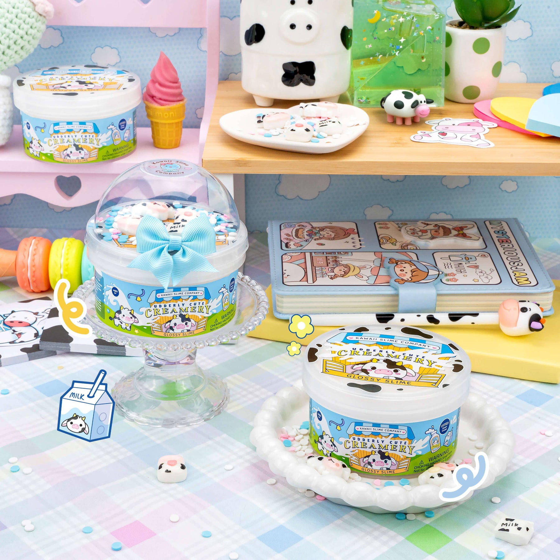 Kawaii Slime Company Toys Udderly Cute Creamery Glossy Signature Dome™ Slime (4pcs/case) 810154376032 UDDCUTCRE_1594