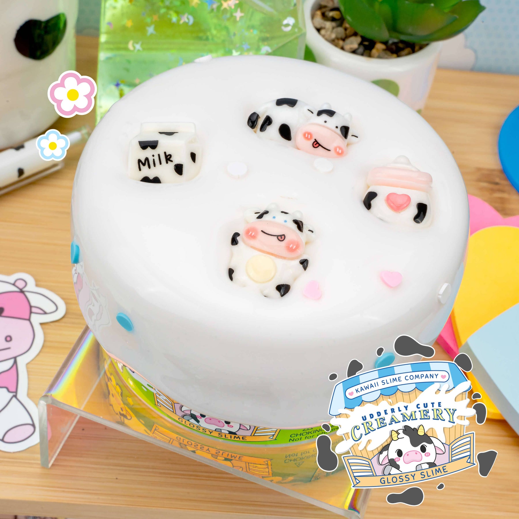 Kawaii Slime Company Toys Udderly Cute Creamery Glossy Signature Dome™ Slime (4pcs/case) 810154376032 UDDCUTCRE_1594