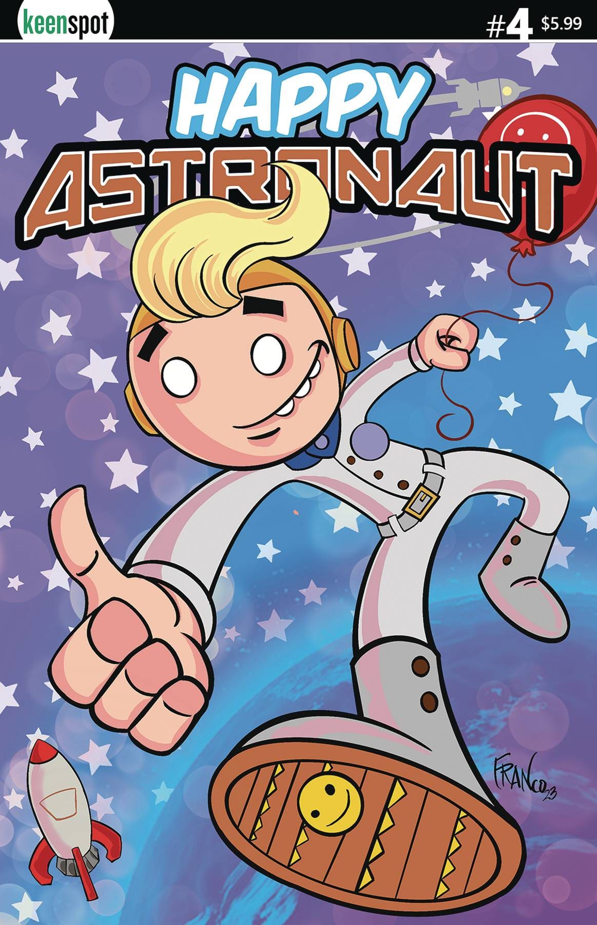 KEENSPOT ENTERTAINMENT Comic Books Happy Astronaut #4 Cvr B Franco 70712974140000421 DEC231541