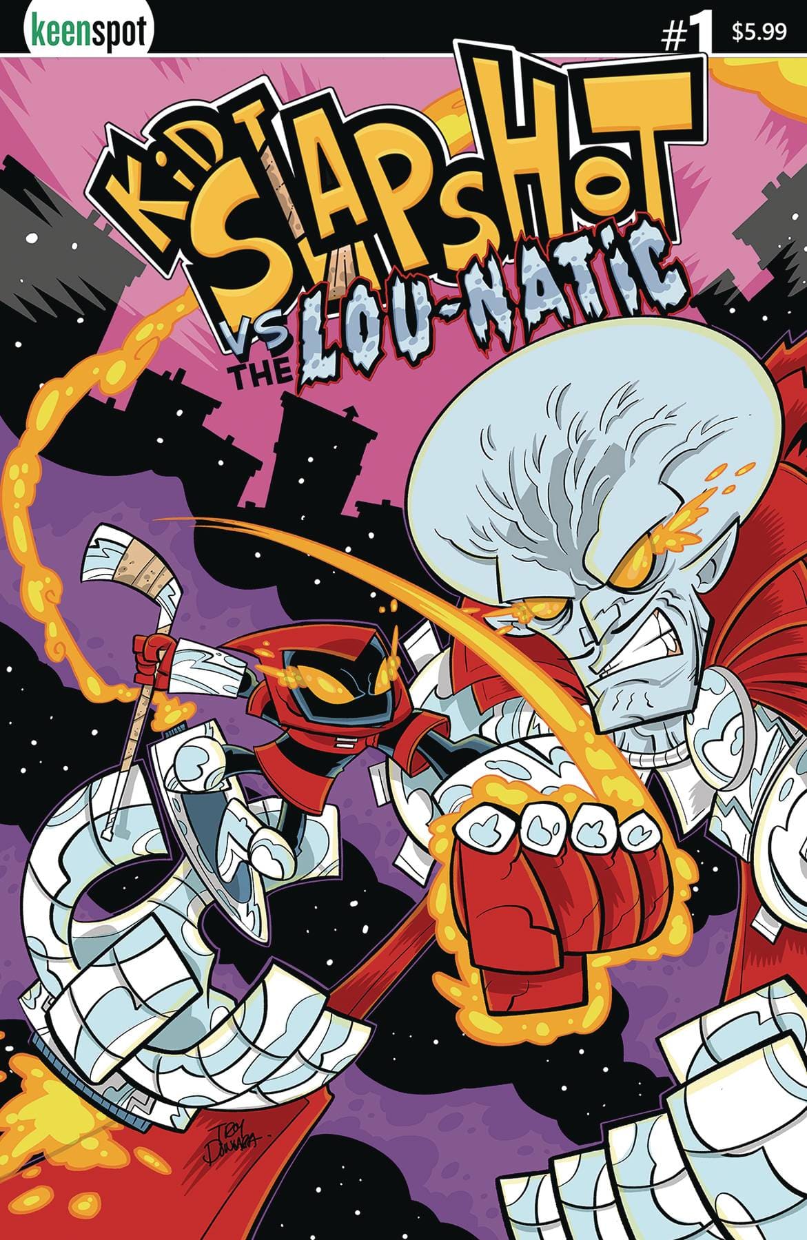 Keenspot Entertainment Comic Books KID SLAPSHOT VS LOU NATIC CVR A DONGARRA 70712974133200411 JUL231761