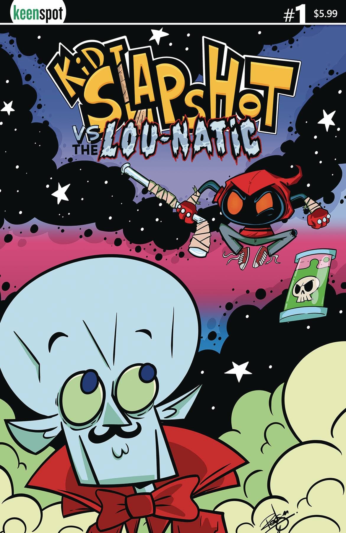 Keenspot Entertainment Comic Books KID SLAPSHOT VS LOU NATIC CVR D MATT RODGERS 70712974133200441 JUL231764