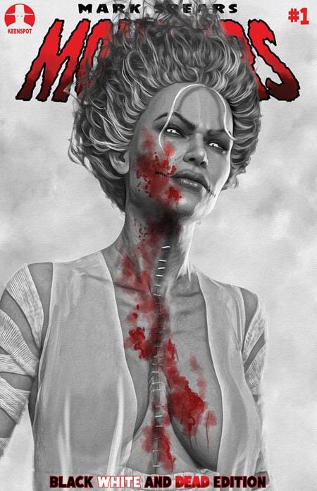 Keenspot Entertainment Comic Books MARK SPEARS MONSTERS #1 7TH PTG BLACK WHITE & DEAD EDITION CVR B MARK SPEARS THE CRIMSON BRIDE VAR (Release Date: 09/16/2026) 60283502299000127 0726EX8022