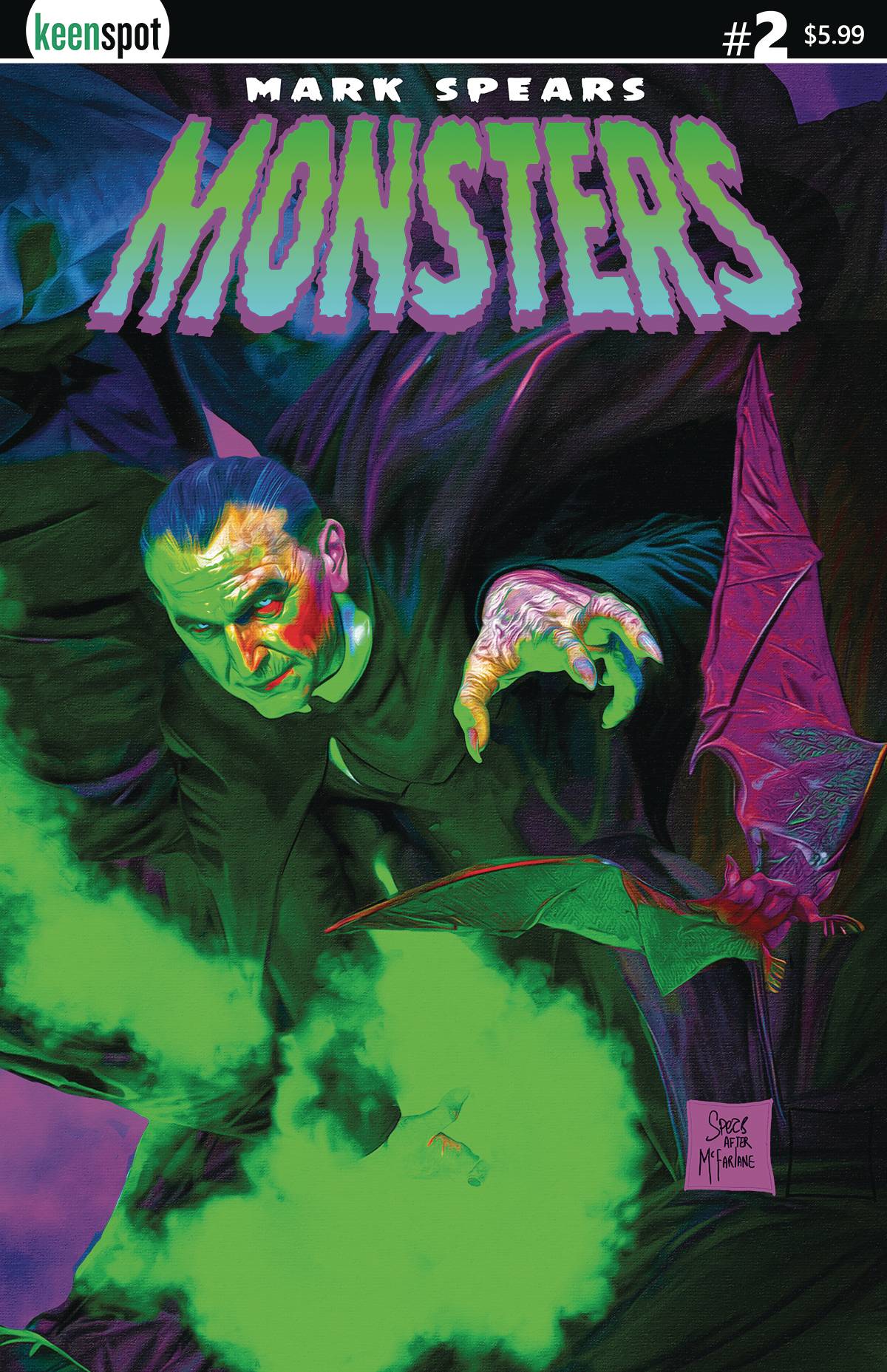 Keenspot Entertainment Comic Books MARK SPEARS MONSTERS #2 CVR B SPAWN #1 HOMAGE 60283502299000221 SEP241808