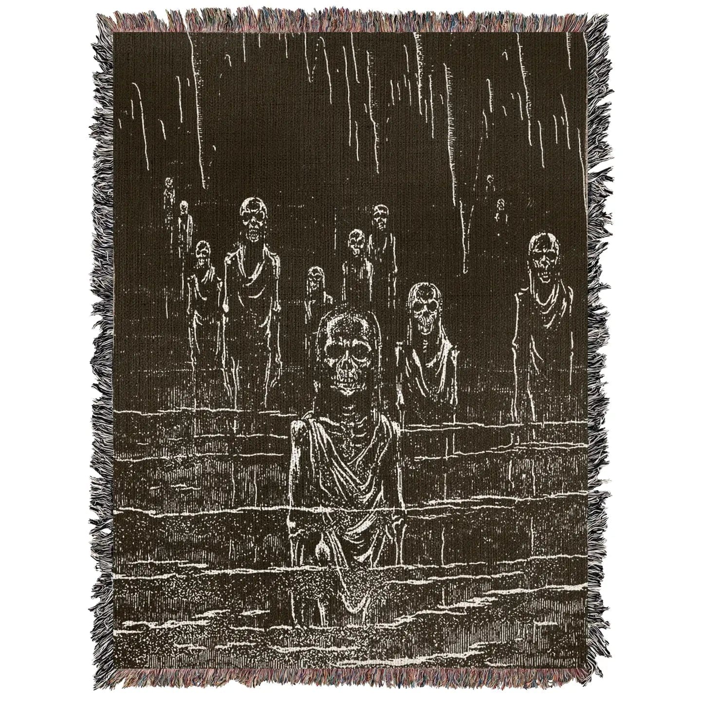 Killer Goods Home > Other Home Vintage Japanese Cave Ghosts Woven Throw Blanket 37" X 52" KGB0016-S
