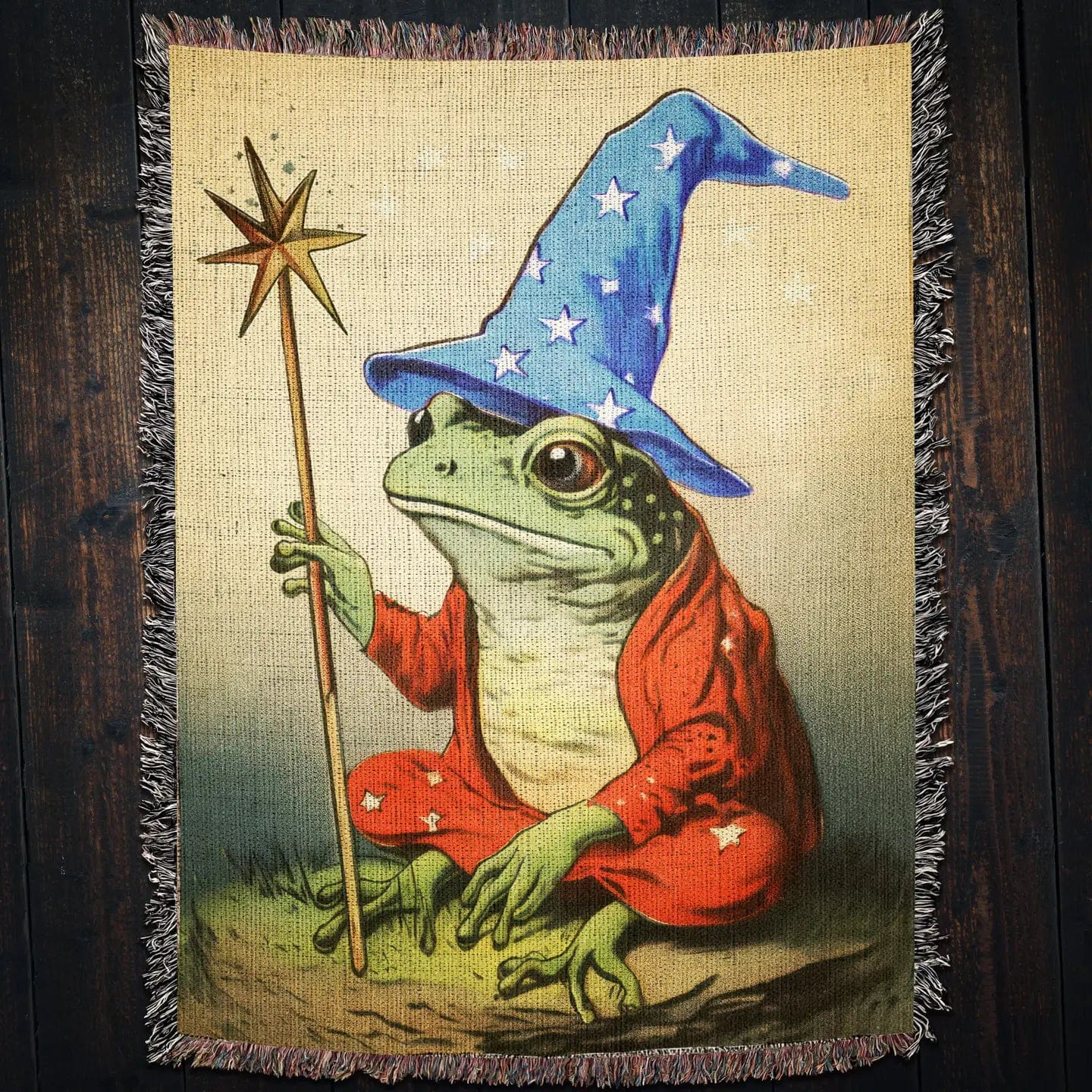 Killer Goods Home > Other Home Wizard Frog Magic Witchy Decor Fantasia Woven Throw Blanket 37" X 52" KGB0231-S