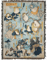 Killer Goods Home > Other Home Woven Blanket: VINTAGE SAMURAI FROGS IN A BATTLE 82585084 KGB0198-M