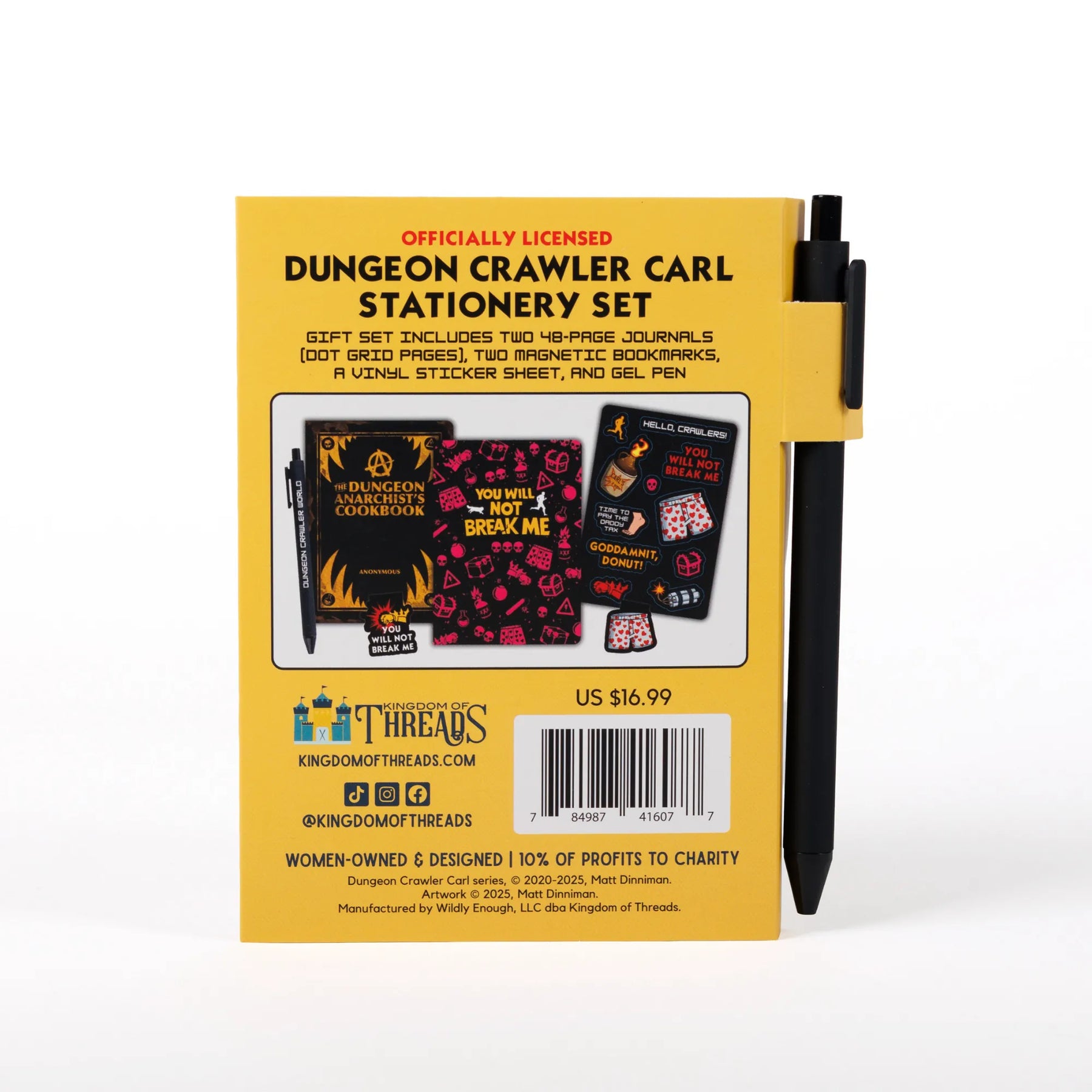 Kingdom of Threads Stationery Compensated Anarchist Gift Set | Dungeon Crawler Carl 784987416077 v