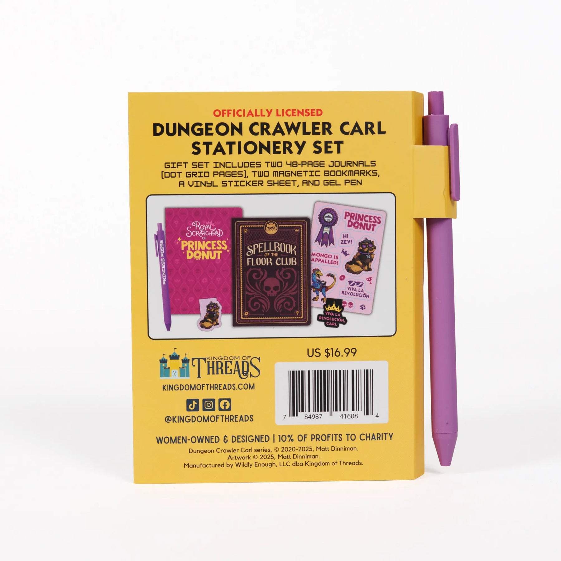 Kingdom of Threads Stationery Princess Donut Gift Set | Dungeon Crawler Carl 784987416084 GFT-0036