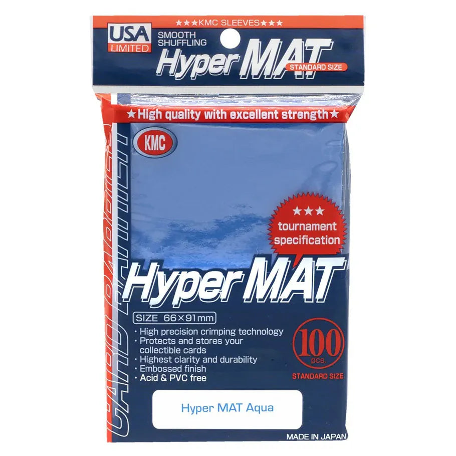 KMC Game Supplies > Card Sleeves Deck Protector: Hyper Mat - Aqua (100ct) 4521086002192 KMCHM2192