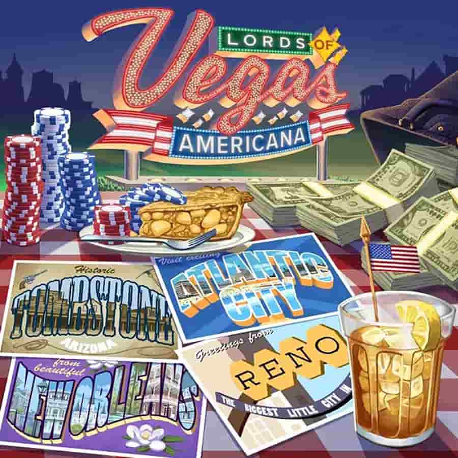 Lone Shark Games Board Games LORDS OF VEGAS: AMERICANA EXPANSION 852483006228 LSG20420