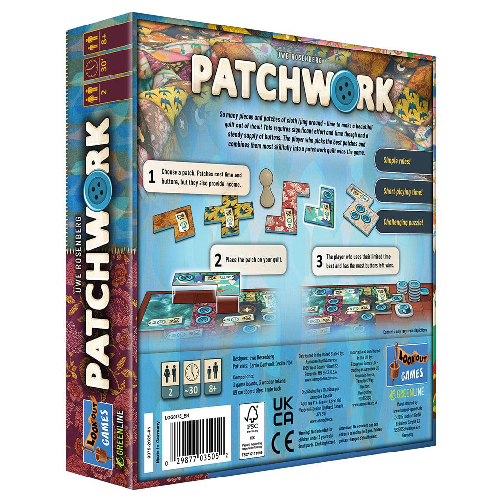 Lookout Games Board Games > Small Box Games Patchwork Revised Edition 4260402316901 LOG007502EN