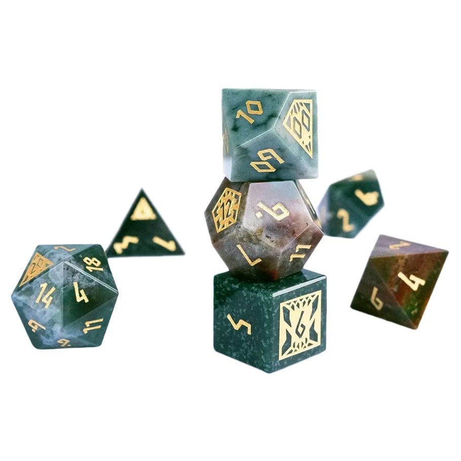 Loottavern Publishing Dice > Other Dice Heliana's Guide to Monster Hunting: Agate Gemstone Dice 304369863154 LTV63154
