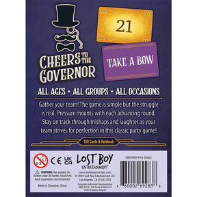 Lost Boy Entertainment Board Games Cheers To The Governor 860002692838 LBE04
