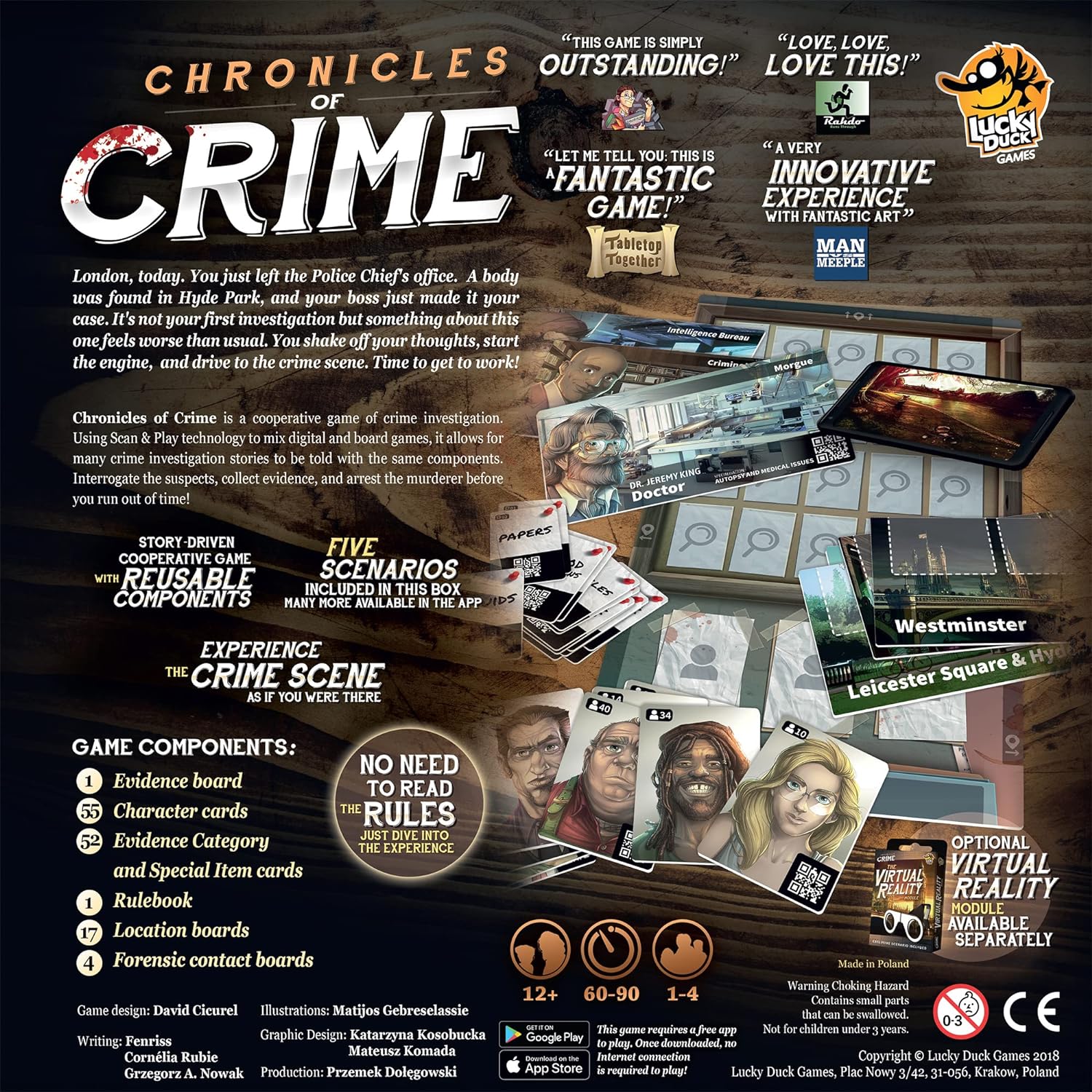 Lucky Duck Games Board Games > Large Box Games Chronicles of Crime 603813959628 LKY 035