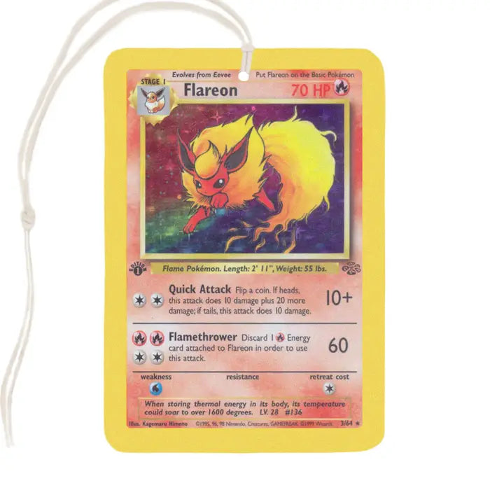 Lucky Mfg. Co. Air Freshener Air Freshener: Pokemon Card - Flareon 31366751248412 31366751248412