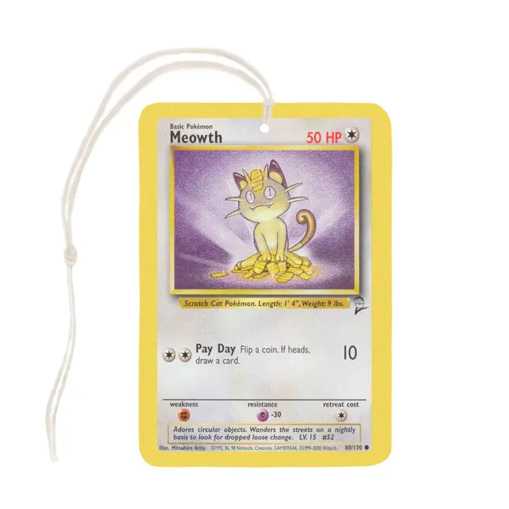 Lucky Mfg. Co. Air Freshener Air Freshener: Pokemon Card - Meowth 31366751341628 31366751341628