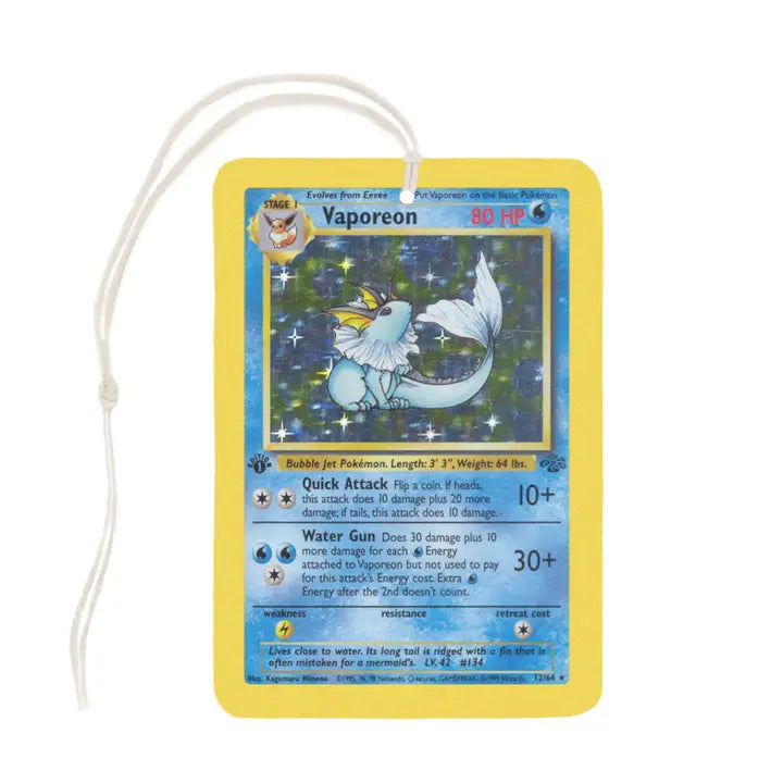 Lucky Mfg. Co. Air Freshener Air Freshener: Pokemon Card - Vaporeon 31366751734236 31366751734236