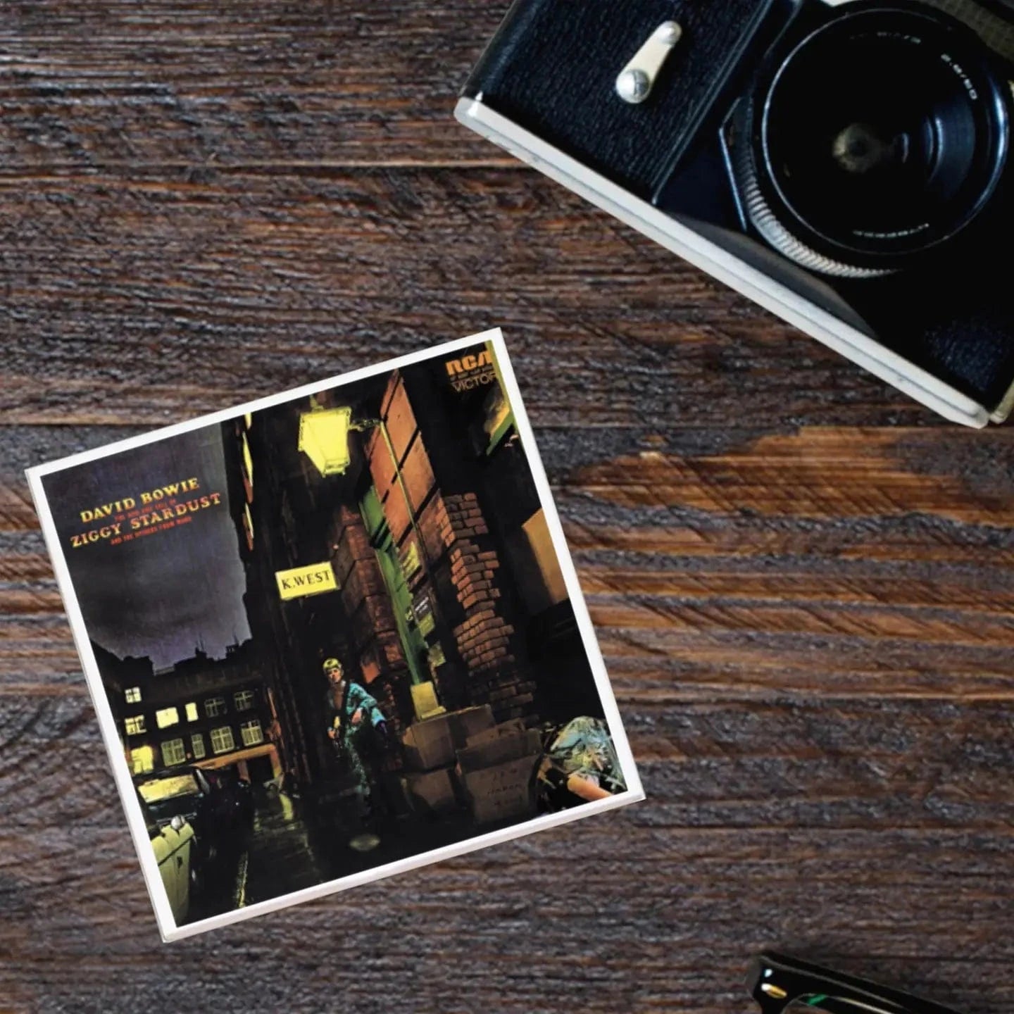 Lucky Mfg. Co. Home > Drinkware > Coasters Album Coaster: David Bowie - Ziggy Stardust