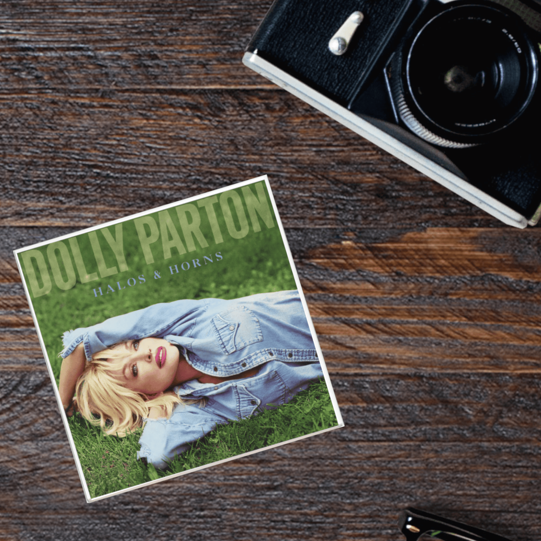 Lucky Mfg. Co. Home > Drinkware > Coasters Dolly Parton 'Halos and Horns' Album Coaster 15441404 05030