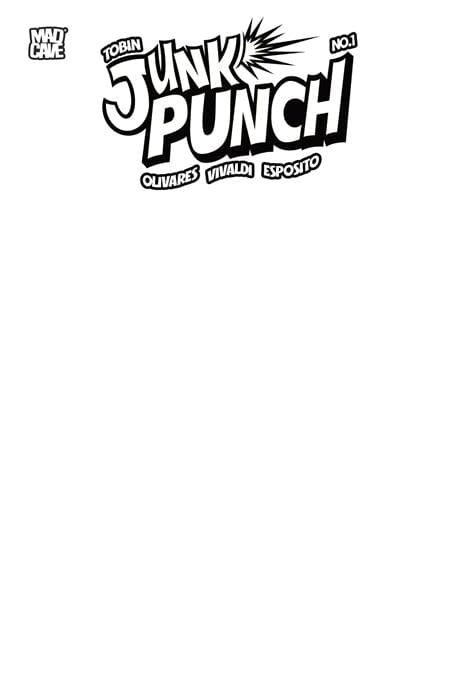 Mad Cave Studios Comic Books JUNK PUNCH #1 (OF 5) CVR D BLANK SKETCH VAR (MR) 60196140535600141 0426MA0852