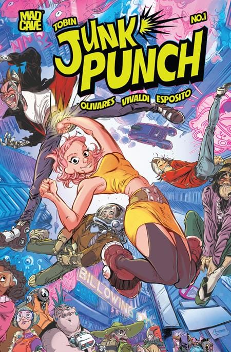 Mad Cave Studios Comic Books JUNK PUNCH #1 (OF 5) CVR E CARLOS JAVIER OLIVARES FOIL VAR (MR) 60196140535600151 0426MA0853
