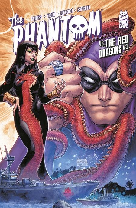 Mad Cave Studios Comic Books PHANTOM VS THE RED DRAGONS (ONE SHOT) CVR B FREDDIE WILLIAMS II ANDREW DALHOUSE VAR 60396240456701021 0426MA0862