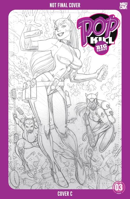 Mad Cave Studios Comic Books POP KILL BIG CANDY #3 (OF 4) CVR C ART ADAMS VAR (MR) (Release Date: 12/23/2026) 60396240466603031 1026MA0945