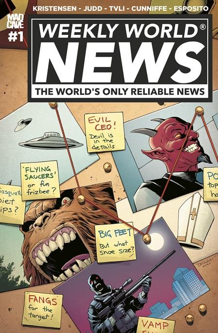Mad Cave Studios Comic Books WEEKLY WORLD NEWS #1 (OF 6) CVR C DECLAN SHALVEY VAR (Release Date: 12/02/2026) 60396240469701031 1026MA0964