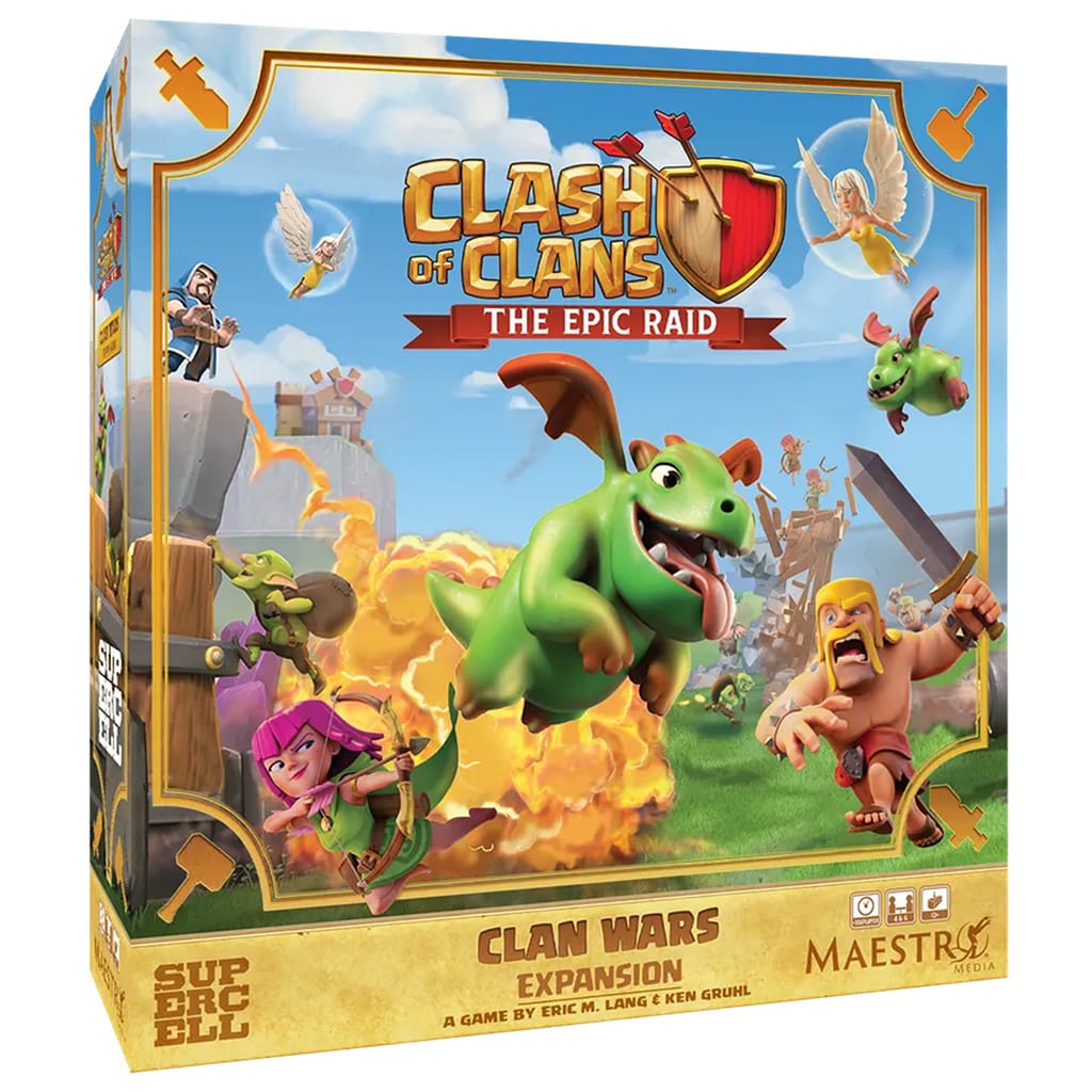 Maestro Media Board Games > Large Box Games Clash of Clans: The Epic Raid: Clan Wars Expansion 810095333682 MMCLASHEXP02