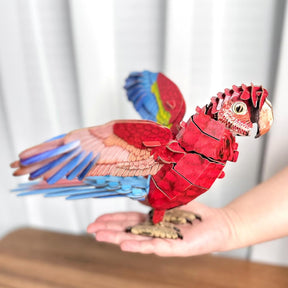 MAKEBUG Puzzles > 3D Puzzles Makebug - DIY Kraft Card Critters - Macaw 3D Kraft Paper Puzzle 6974201380305 MKBB0012