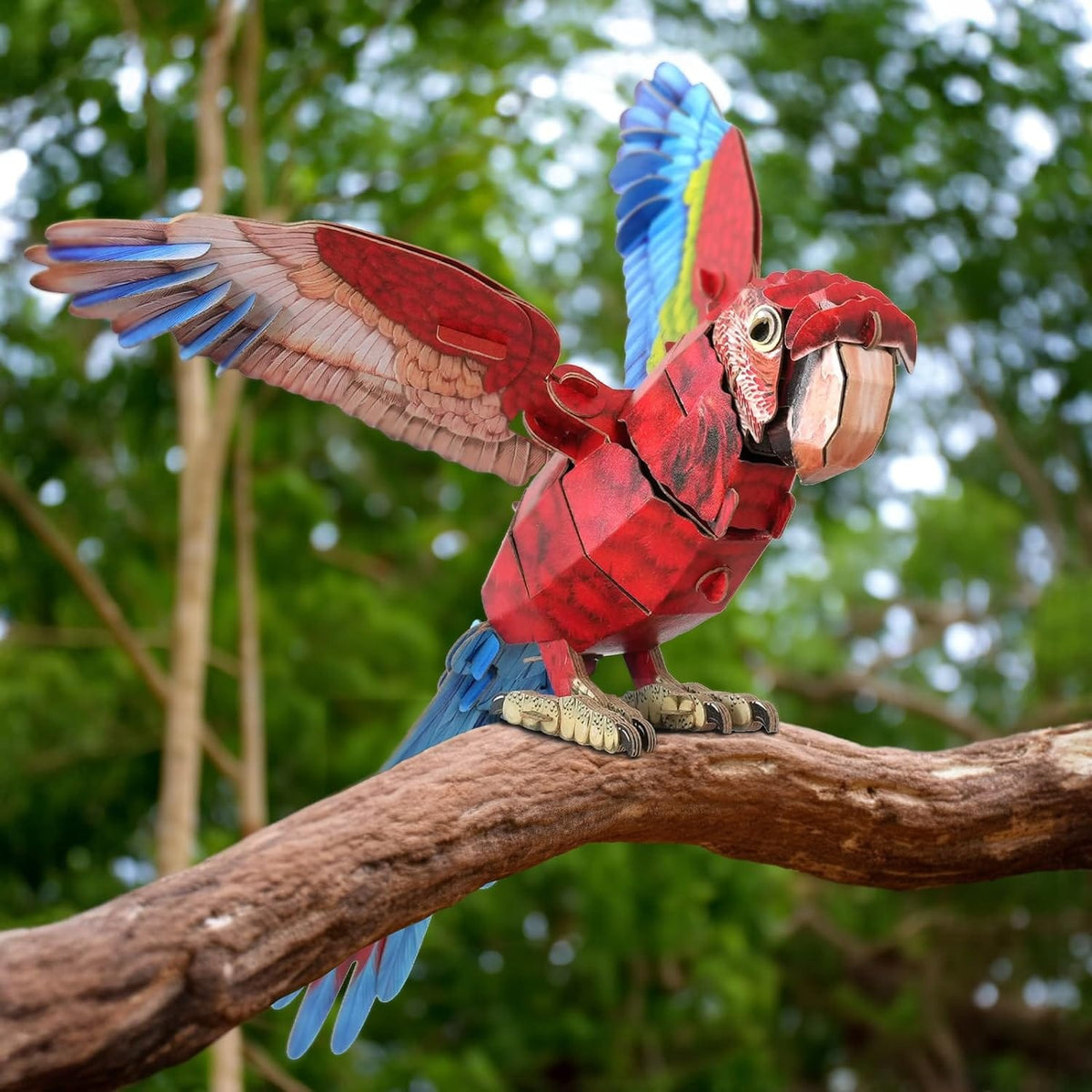 MAKEBUG Puzzles > 3D Puzzles Makebug - DIY Kraft Card Critters - Macaw 3D Kraft Paper Puzzle 6974201380305 MKBB0012