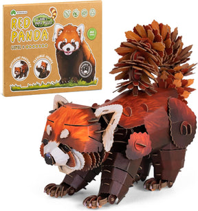 MAKEBUG Puzzles > 3D Puzzles Makebug - DIY Kraft Card Critters - Red Panda 6974201380350 MKBB0013