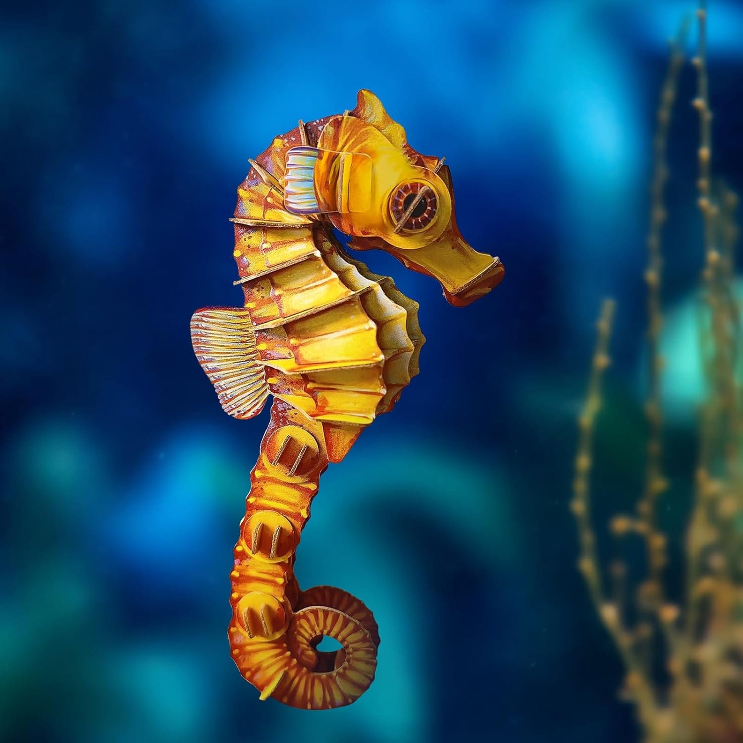 MAKEBUG Puzzles > 3D Puzzles Makebug - DIY Kraft Card Critters - Seahorse 3D Kraft Paper Puzzle MKBC0005