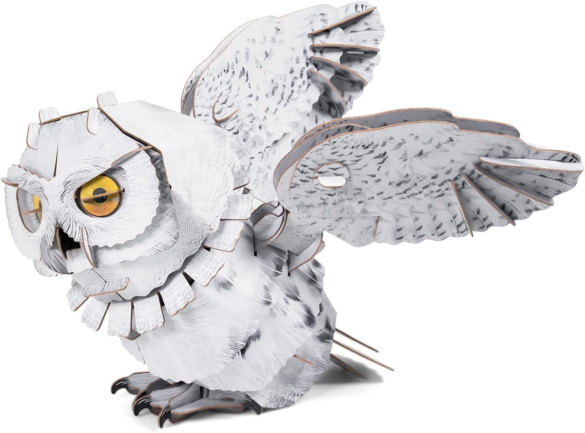 MAKEBUG Puzzles > 3D Puzzles Makebug - DIY Kraft Card Critters - Snowy Owl 3D Kraft Paper Puzzle 6974201380237 MKBB0009