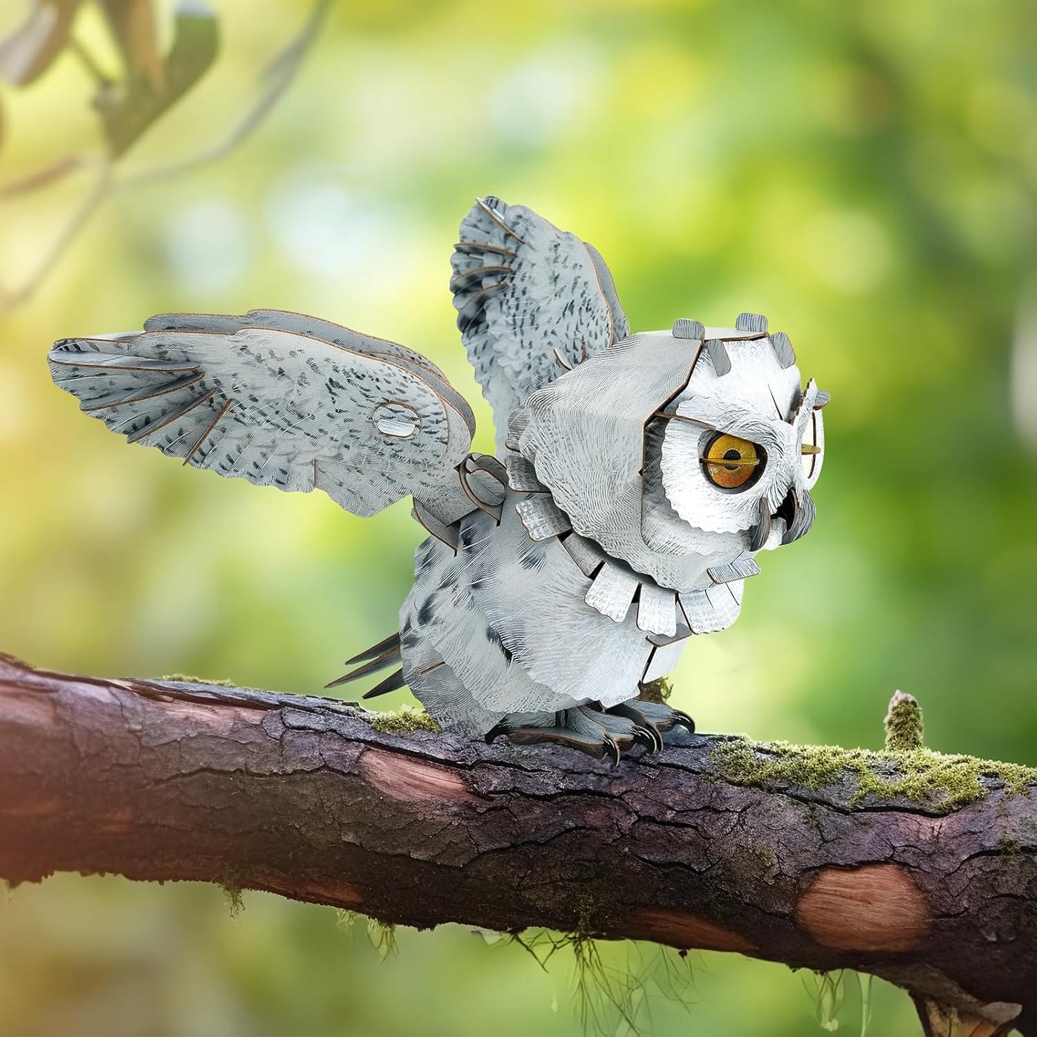 MAKEBUG Puzzles > 3D Puzzles Makebug - DIY Kraft Card Critters - Snowy Owl 3D Kraft Paper Puzzle 6974201380237 MKBB0009