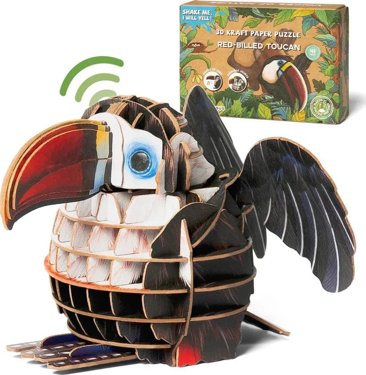 Makebug Puzzles > 3D Puzzles Makebug - Voices of Nature - Red-Billed Toucan 6974201380428 MKBD0007