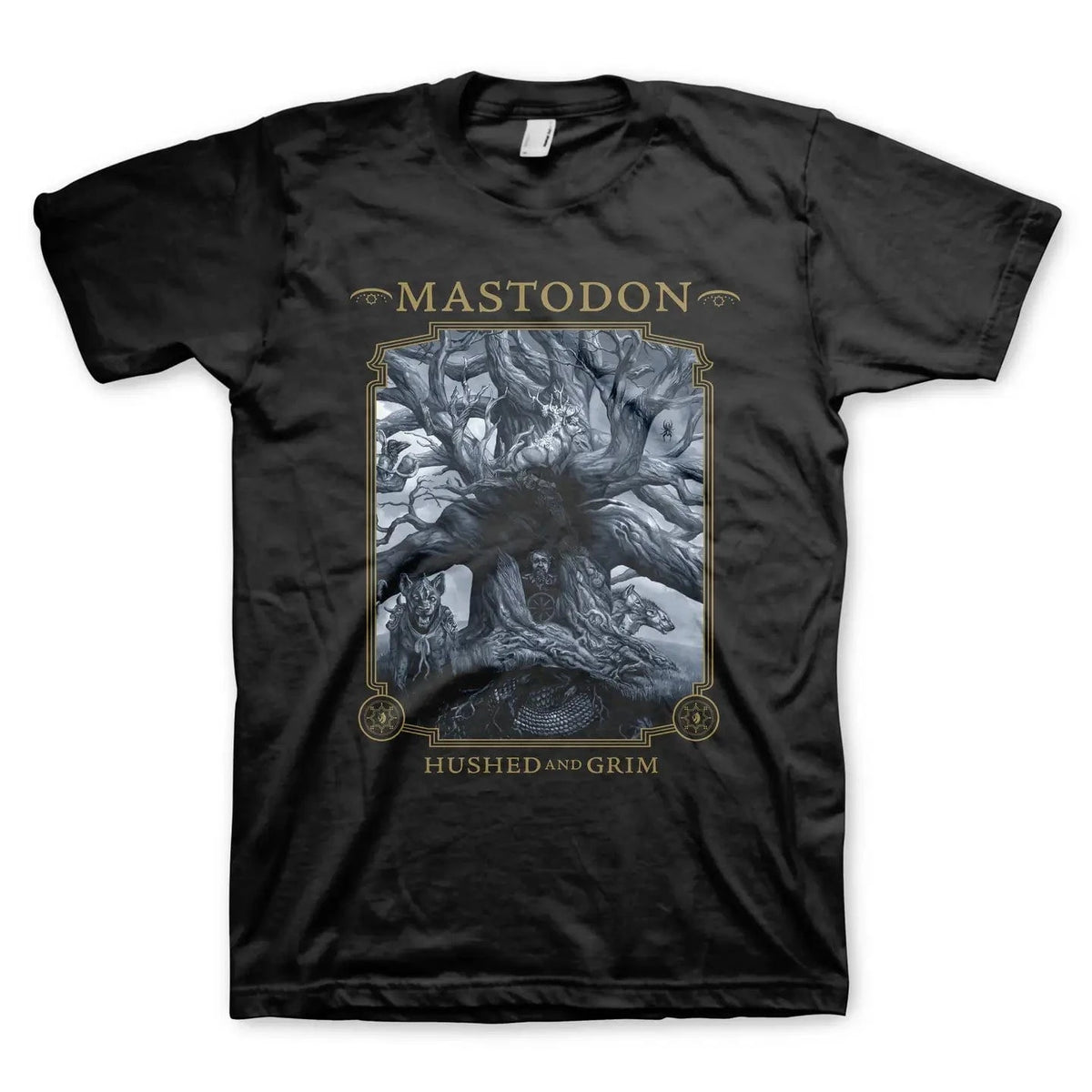 Manic Merch Apparel > T-shirts T-SHIRT: Mastodon - Hushed and Grim