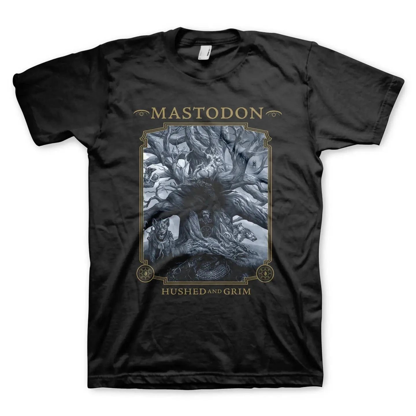 Manic Merch Apparel > T-shirts T-SHIRT: Mastodon - Hushed and Grim