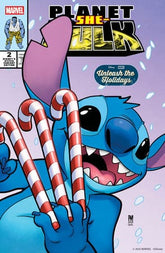 Marvel Comic Book PLANET SHE-HULK #2 PACO MEDINA DISNEY STITCH UNLEASH THE HOLIDAYS VARIANT 75960621102900241 PRH-75960621102900241