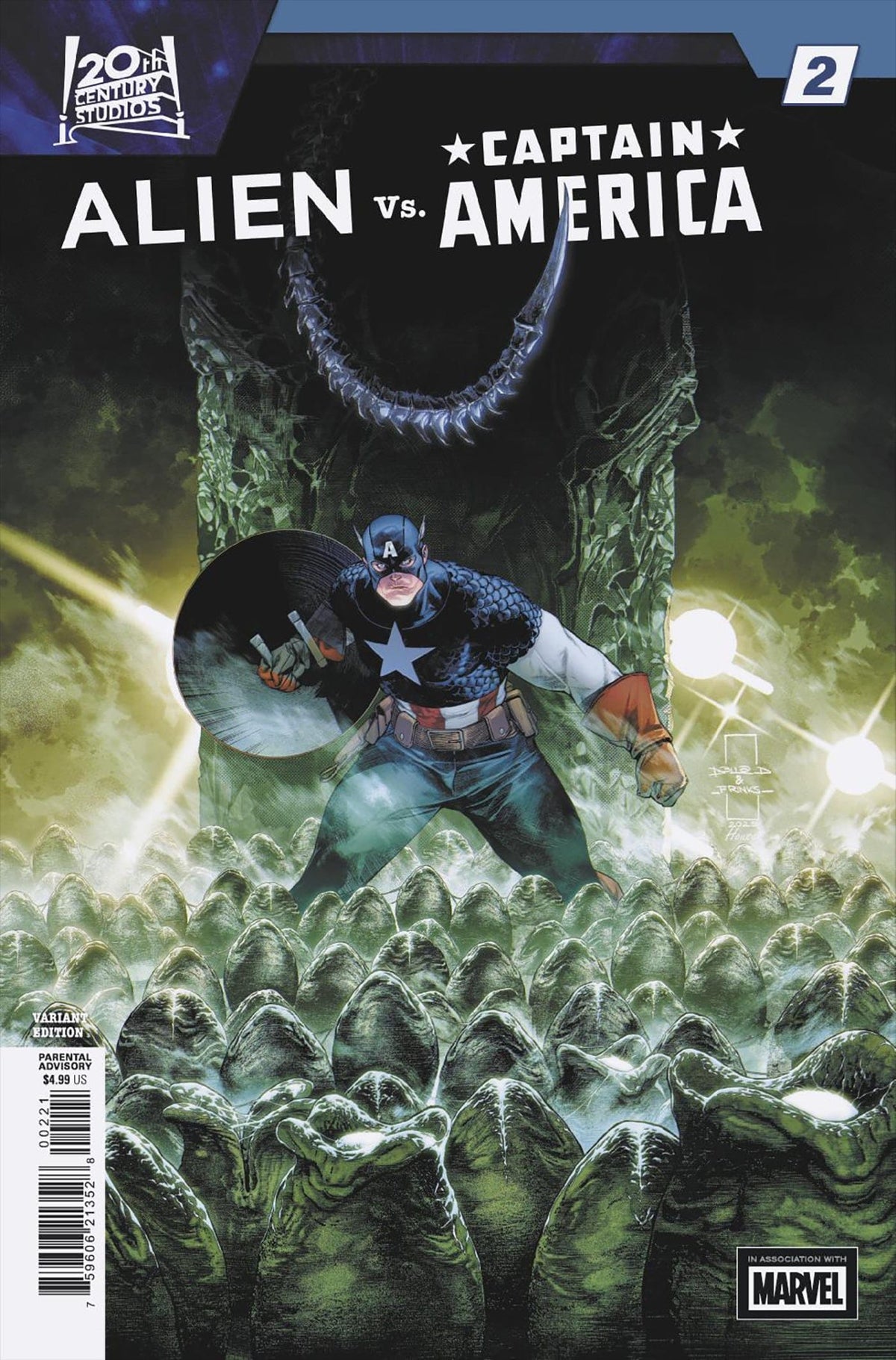 Marvel Comic Books ALIEN VS. CAPTAIN AMERICA #2 DIAZALPIZAR VARIANT 75960621352800221 PRH-75960621352800221
