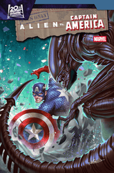 Marvel Comic Books ALIEN VS. CAPTAIN AMERICA #4 MATEUS MANHANINI VARIANT 75960621352800421 PRH-75960621352800421